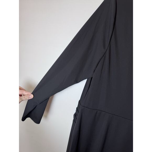 Lauren Ralph Lauren Women's Jersey Long-Sleeve Dress Lined Black Size 16W - Picture 11 of 11